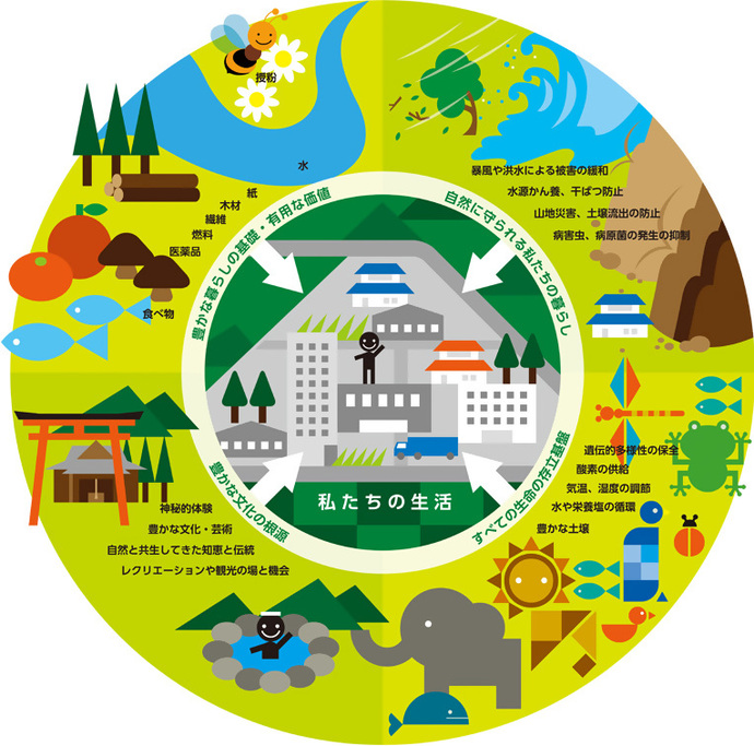 環境省の自然のめぐみイラスト